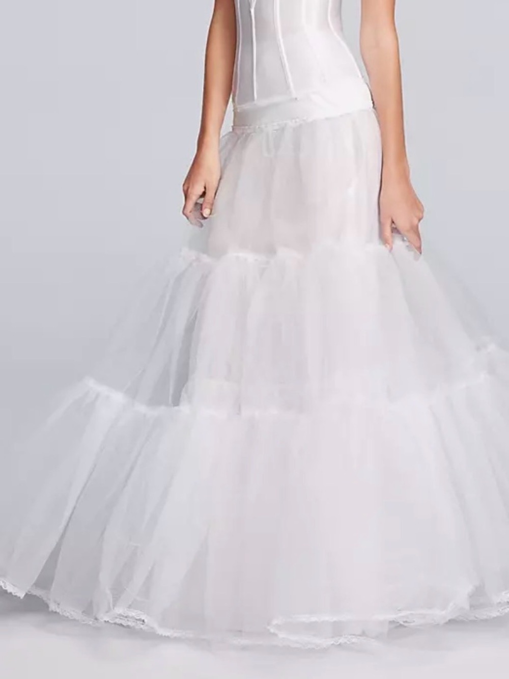 David's Bridal White Layered Tulle Petticoat